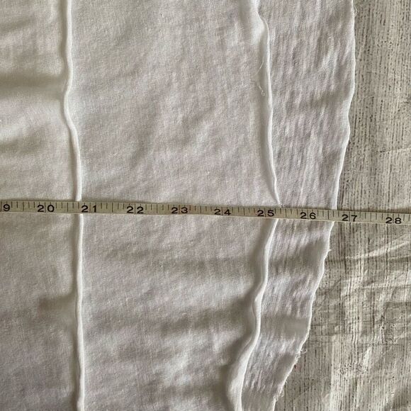 Free People we the free women XXS loose fit layered distressed raw hem white shi - Picture 11 of 11